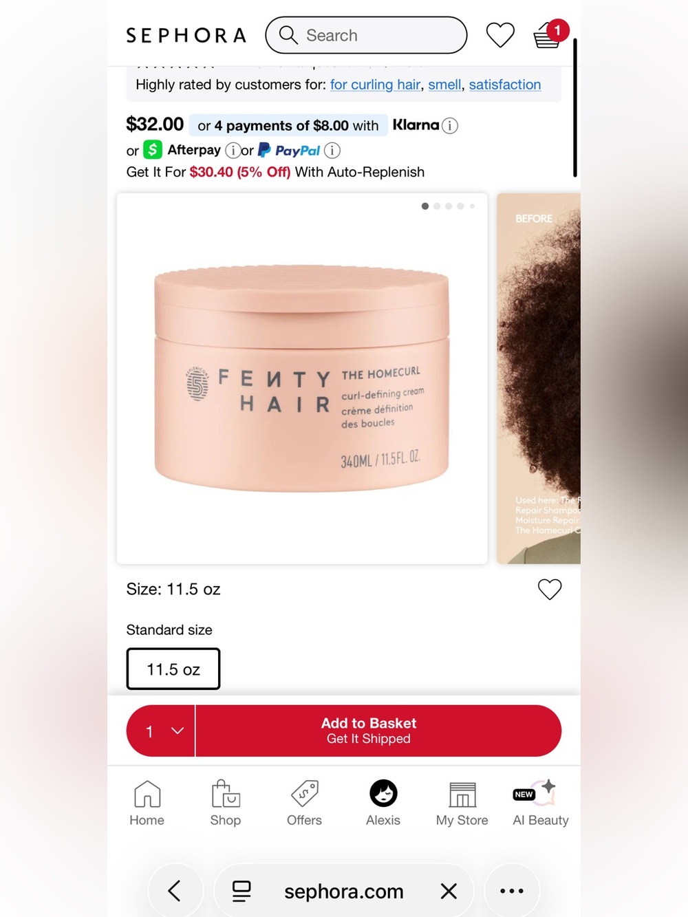 Fenty Hair The Homecurl Curl-Defining Styling Cream - 11.5 oz - NEW!! beauty - Picture 8 of 8